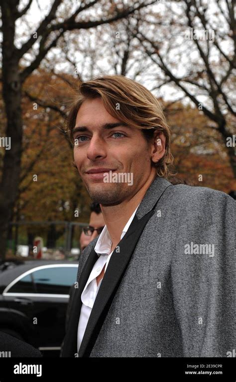 French swimming champion Camille Lacourt leaving the Chanel 